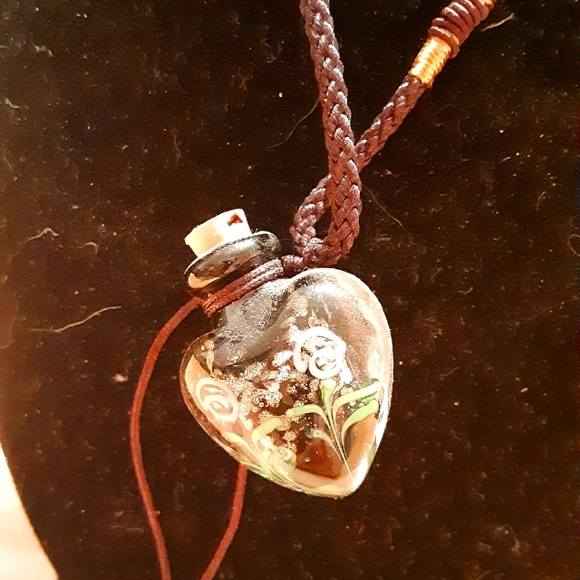 Murano Glass brown oil ashes urn bottle cork penda - Picture 1 of 3